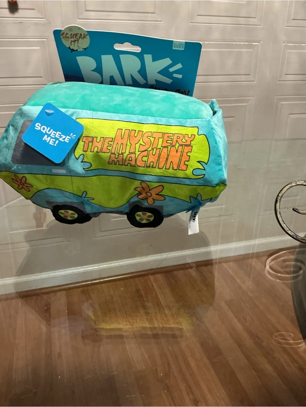 Bark Scooby Doo Mystery Machine Squeaky Crinkle Plush Dog Toy New Lg 12